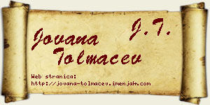 Jovana Tolmačev vizit kartica